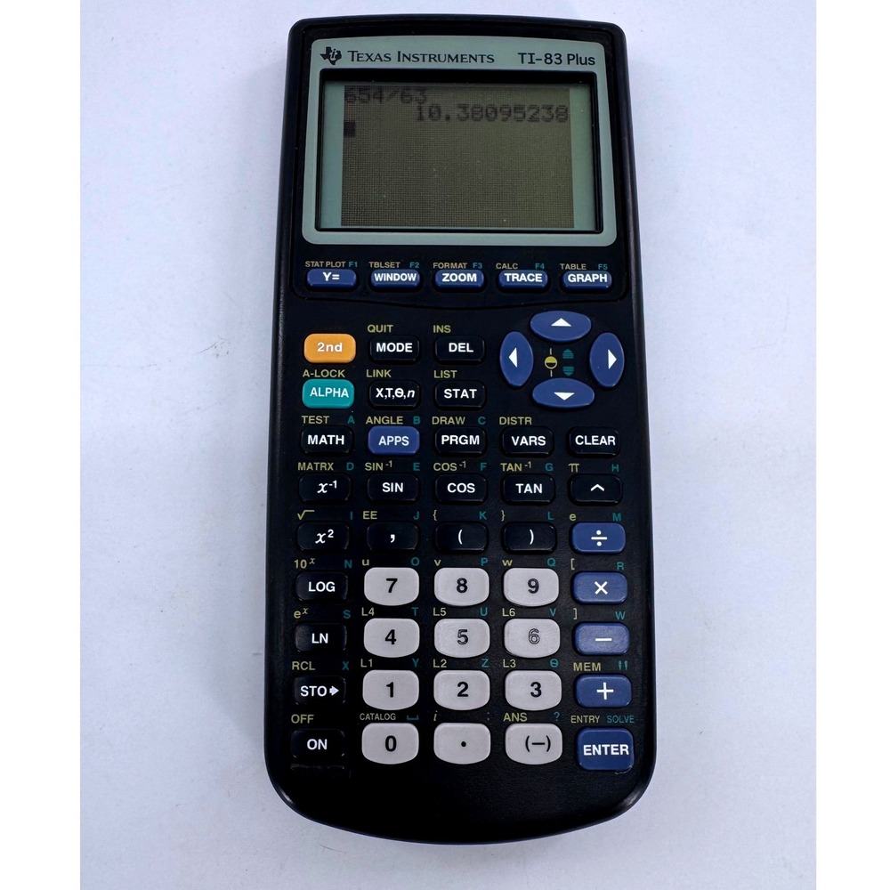 Texas Instruments TI-83 Plus Graphing Calculator Black Math STEM